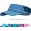 imageSukeen Sports Sun Visor Men Women Lightweight Portable Cooling Stretchy Visor Hat for Running Golf Daily WearBlue