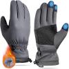 imageSukeen Windproof Winter Gloves for Cold Weather Soft Warm Touchscreen AntiSlip Mens Winter Gloves for Running Driving Cycling Hiking Biking Outdoor Sports Daily WorkGray