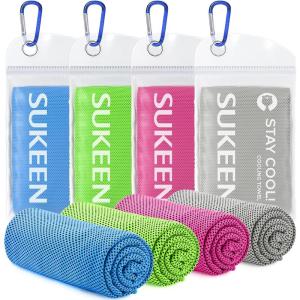 imageSukeen 4 Pack Cooling Towel 40quotx12quotIce TowelSoft Breathable Chilly TowelMicrofiber Towel for YogaSportRunningGymWorkoutCampingFitnessWorkout ampamp More ActivitiesBlueGreyGreenPink
