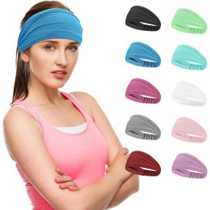 imageSukeen Cooling Workout Headbands Women Men Wide Stretchy NonSlip Moisture Wicking Hairband Sports Running Sweat BandsBlackBlueRose RedGreyRedMacarons Mint GreenMacarons BlueMacarons PinkWhiteLavender