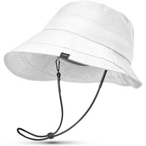 imageSukeen Lightweight Bucket Hat for Women QuickDry Hiking Hat Packable Foldable UV Sun Hat for Outdoor ActivitiesWhite