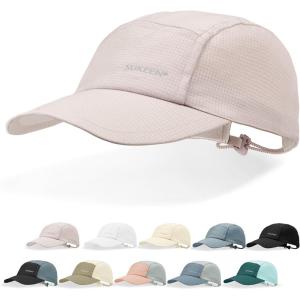 imageSukeen Lightweight Sun Hat for Women MenQuick Drying Baseball Cap UPF50 Running Hats Foldable Sport Cap for Outdoor DailyLight Pink