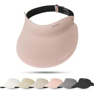 imageSukeen Wide Brim Sun Visor Hat for Women MenUPF50 Seamless Sun Hats Foldable Ponytail Beach Hats for Daily Outdoor SportPink