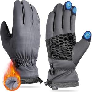imageSukeen Windproof Winter Gloves for Cold Weather Soft Warm Touchscreen AntiSlip Mens Winter Gloves for Running Driving Cycling Hiking Biking Outdoor Sports Daily WorkGray