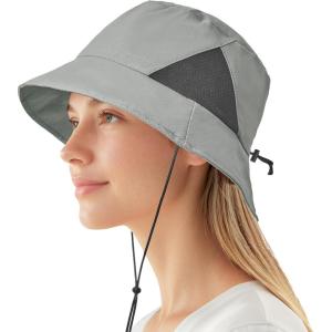 imageSukeen Womens Lightweight Adjustable Bucket Hat for Summer Outdoor UseBreathable ampamp Soft Sun Hat UV Protection and QuickDryGrey