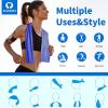 imageSukeen Cooling Towel 40quotx12quot for Neck ampamp Head  Soft Breathable Chilly Sweat Towel for Yoga Golf Gym Camping Running Workout ampamp More Activities6dark Blue6grey