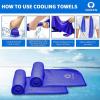 imageSukeen Cooling Towel 40quotx12quot for Neck ampamp Head  Soft Breathable Chilly Sweat Towel for Yoga Golf Gym Camping Running Workout ampamp More Activities6dark Blue6grey