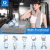 imageSukeen Cooling TowelInstant Evaporative Cooling for SportsYogaGolfGymNeckWorkout and More40x 12Light GrayBlackBlue
