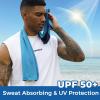 imageSukeen Cooling Towels 6 Pack 40quotx 12quot Cooling Towels for Neck and Face Cooling Rags Lightweight Soft Breathable Towels for Yoga Sport Workout Running Gym Camping FitnessDark Bluebluelake Bluepinkpurpleorangegreyblack