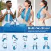 imageSukeen Cooling Towels 6 Pack 40quotx 12quot Cooling Towels for Neck and Face Cooling Rags Lightweight Soft Breathable Towels for Yoga Sport Workout Running Gym Camping FitnessOrangedark Bluegreenpinklake Blueblack