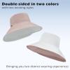 imageSukeen Wide Brim Sun Hats for Women Men Double Sided Wearing Fishing Hats UPF50 Bucket Hat for Beach Hiking Outdoor