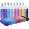 imageSukeen Cooling Towels 6 Pack 40quotx 12quot Cooling Towels for Neck and Face Cooling Rags Lightweight Soft Breathable Towels for Yoga Sport Workout Running Gym Camping FitnessDark Bluebluelake Bluepinkpurpleorangegreyblack