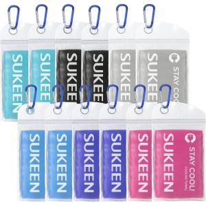imageSukeen Cooling Towel 40quotx12quot for Neck ampamp Head  Soft Breathable Chilly Sweat Towel for Yoga Golf Gym Camping Running Workout ampamp More Activities2blue2dark Blue2lake Blue2pink2grey2black