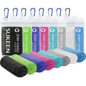 imageSukeen Cooling Towel 40quotx12quot for Neck ampamp Head  Soft Breathable Chilly Sweat Towel for Yoga Golf Gym Camping Running Workout ampamp More ActivitiesDark BlueGreenBlackPinkLake BlueGreyWhiteBlue