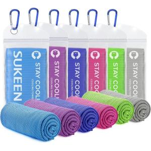 imageSukeen Cooling Towel 40quotx12quot for Neck ampamp Head  Soft Breathable Chilly Sweat Towel for Yoga Golf Gym Camping Running Workout ampamp More ActivitiesBluePurpleDark BluePinkGreenGrey