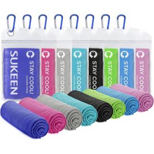 imageSukeen Cooling TowelInstant Evaporative Cooling for SportsYogaGolfGymNeckWorkout and More40x 12BlackGreenSky BlueLavenderRoyal BlueRose RedGrayLake Blue