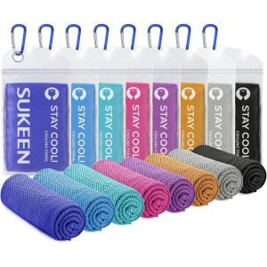 imageSukeen Cooling Towels 6 Pack 40quotx 12quot Cooling Towels for Neck and Face Cooling Rags Lightweight Soft Breathable Towels for Yoga Sport Workout Running Gym Camping FitnessDark Bluebluelake Bluepinkpurpleorangegreyblack