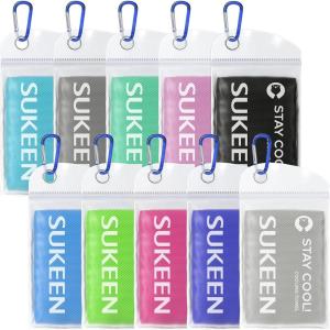 imageSukeen Cooling Towels 6 Pack 40quotx 12quot Cooling Towels for Neck and Face Cooling Rags Lightweight Soft Breathable Towels for Yoga Sport Workout Running Gym Camping FitnessLake Bluedark Greypale Greenpinkblackbluegreenlight Purpledark Bluegrey