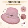 imageSukeen Fuzzy Bucket Hat for Women Wide Brim Faux Fur Winter Warm Hat Fluffy Teddy Sherpa Fisherman Cap for LadyPink