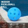 imageSukeen Indoor Pickleball Balls with Bag  26 Holes Pickle Ball Indoor Pickleballs  High Bounce Pickleball Balls Indoor  Pickle Balls for Beginner Intermediate Player 12 Pack  Blue