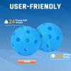 imageSukeen Indoor Pickleball Balls with Bag  26 Holes Pickle Ball Indoor Pickleballs  High Bounce Pickleball Balls Indoor  Pickle Balls for Beginner Intermediate Player 12 Pack  Blue