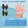 imageSukeen Kids Winter Gloves 2 Pack Soft Warm Gloves AntiSlip Touchscreen Gloves for Kids Windproof Kids Gloves Winter for Boys Girls Winter Gloves Kids Sports Running Cycling Red M Green L