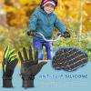 imageSukeen Kids Winter Gloves 2 Pack Soft Warm Gloves AntiSlip Touchscreen Gloves for Kids Windproof Kids Gloves Winter for Boys Girls Winter Gloves Kids Sports Running Cycling Red M Green L