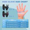 imageSukeen Kids Winter Gloves 2 Pack Soft Warm Gloves AntiSlip Touchscreen Gloves for Kids Windproof Kids Gloves Winter for Boys Girls Winter Gloves Kids Sports Running Cycling Blue M Red L