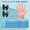 imageSukeen Kids Winter Gloves 2 Pack Soft Warm Gloves AntiSlip Touchscreen Gloves for Kids Windproof Kids Gloves Winter for Boys Girls Winter Gloves Kids Sports Running Cycling Blue S Green M