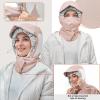 imageSukeen Lightweight Trapper Hats for Women Men Waterproof Bomber Hats Windproof Winter Warm Hat with Ear Flaps and MaskPink