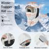 imageSukeen Lightweight Trapper Hats for Women Men Waterproof Bomber Hats Windproof Winter Warm Hat with Ear Flaps and MaskWhite