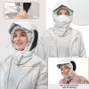 imageSukeen Lightweight Trapper Hats for Women Men Waterproof Bomber Hats Windproof Winter Warm Hat with Ear Flaps and MaskWhite