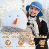 imageSukeen Winter Hats for Teenager Youth Women Windproof Warm Hat with Fleece Lining Antistatic Earflaps Hat for Outdoor CyclingBlue