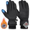 imageSukeen Winter Gloves Men Women 3M Thinsulate Thermal Gloves Touchscreen WaterResistant Snow Ski Glove for Cold WeatherBlack