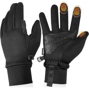 imageSukeen Winter Gloves Men Women Soft Warm AntiSlip Winter Gloves with Touchscreen Fingers Windproof Warm Gloves for Running Driving Cycling Workout Black M