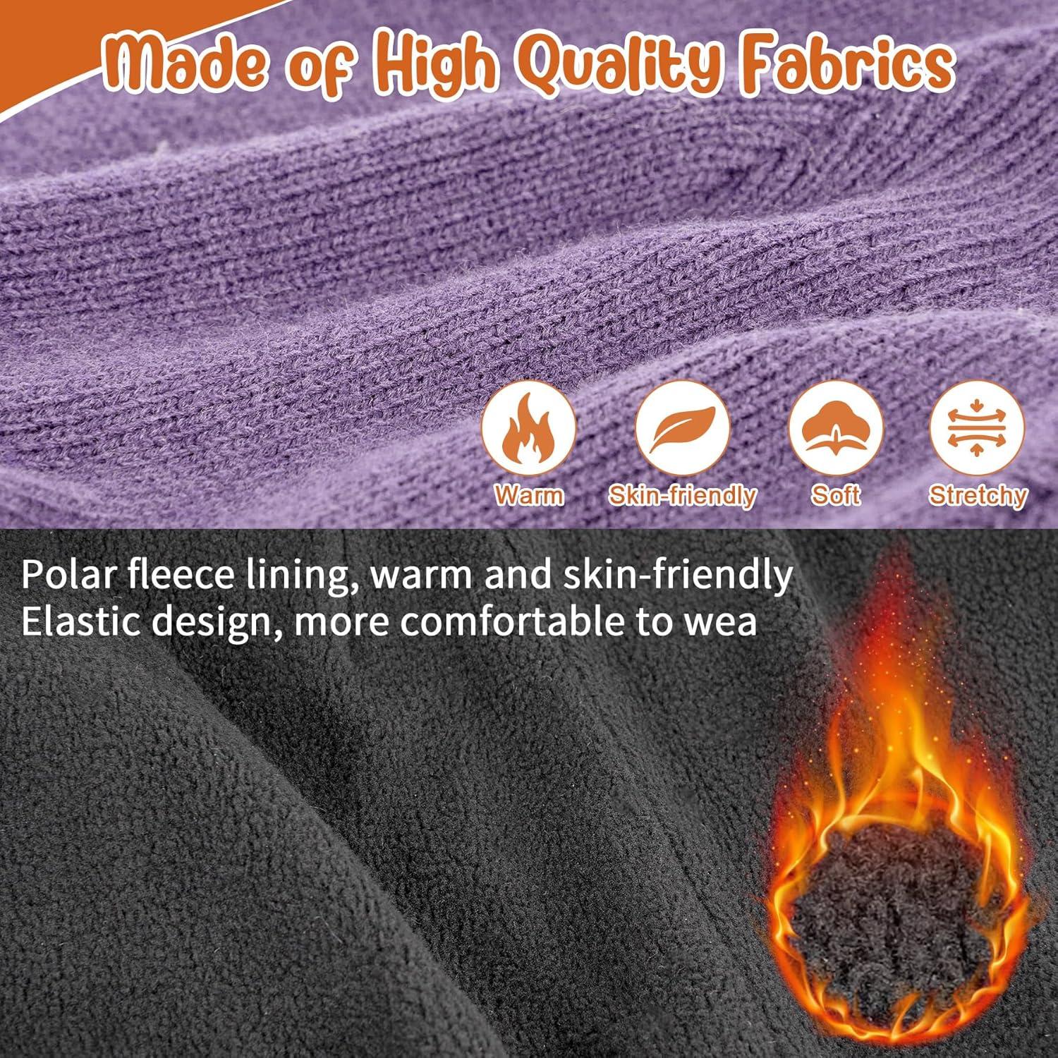 imageSukeen Kids Beanie Hat for Girls Boys Seepage Proof Warm Skull Cap Soft Cold Weather Hat Ages 412 for Daily OutdoorPurple