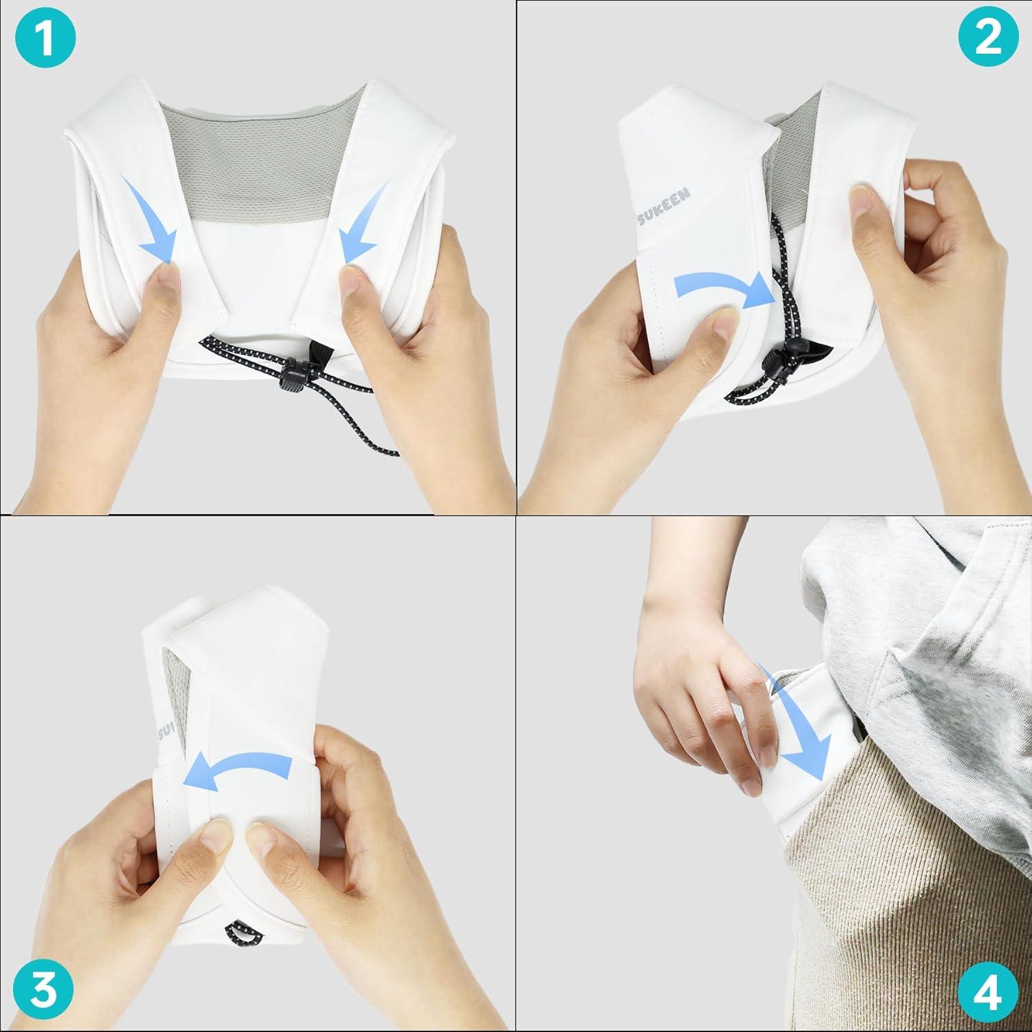 imageSukeen Kids Visors Hats for Girls BoysFoldable Brim Sun Hat Adjustable Folding Cap for Outdoors ActivityWhite