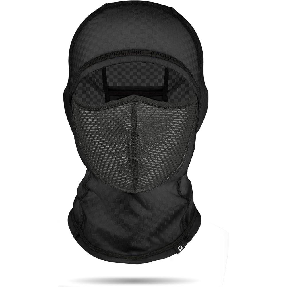 imageSukeen Kids Summer Balaclava for Boys Girls UV Sun Protection Face Cover Cooling Face Mask Breathable Neck Gaiter for OutdoorBlack