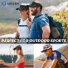 imageSukeen 2 Pack Sports Sun Visor Men Women Lightweight Packable Cooling Stretchy Visor Hat for Running Tennis Golf2 Black