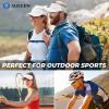 imageSukeen 2 Pack Sports Sun Visor Men Women Lightweight Packable Cooling Stretchy Visor Hat for Running Tennis Golf2 White