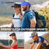 imageSukeen 2 Pack Sports Sun Visor Men Women Lightweight Packable Cooling Stretchy Visor Hat for Running Tennis GolfBlackBlue