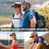 imageSukeen 2 Pack Sports Sun Visor Men Women Lightweight Packable Cooling Stretchy Visor Hat for Running Tennis GolfBlackGrey