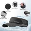 imageSukeen 2 Pack Sports Sun Visor Men Women Lightweight Packable Cooling Stretchy Visor Hat for Running Tennis GolfBlackWhite