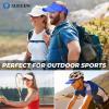 imageSukeen 2 Pack Sports Sun Visor Men Women Lightweight Packable Cooling Stretchy Visor Hat for Running Tennis GolfWhiteBlue