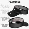 imageSukeen 2 Pack Sports Sun Visor Women Men Lightweight Packable Stretchy Visor Hat for Golf Tennis Running Daily Wear2 Black