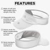 imageSukeen 2 Pack Sports Sun Visor Women Men Lightweight Packable Stretchy Visor Hat for Golf Tennis Running Daily Wear2 White