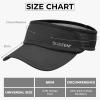 imageSukeen 2 Pack Sports Sun Visor Women Men Lightweight Packable Stretchy Visor Hat for Golf Tennis Running Daily WearBlackWhite