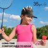 imageSukeen 2 Packs Kids Sun Visor Hats for Girls BoysLightweight Sports Cap Cooling UPF50 Sun Hat for Running Outdoor Activity WhiteBlack