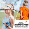 imageSukeen 2 Packs Kids Sun Visor Hats for Girls BoysLightweight Sports Cap Cooling UPF50 Sun Hat for Running Outdoor Activity WhitePink