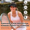 imageSukeen 3 Pack Sports Sun Visor Men Women Lightweight Packable Cooling Stretchy Visor Hat for Running Tennis Golf3 Black